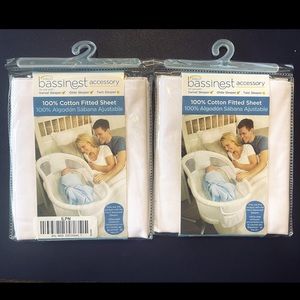 Halo Bassinet 100% Cotton Fitted Sheet- brand New - white- set of two